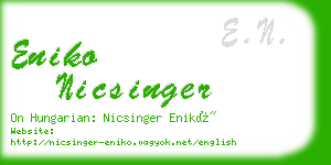 eniko nicsinger business card